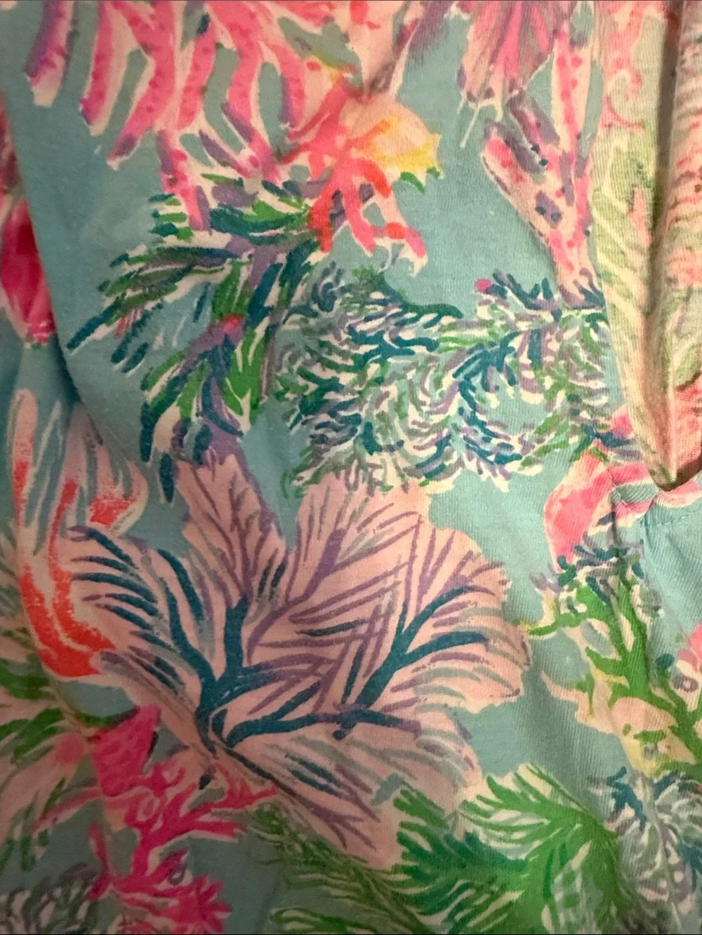 Lilly Pulitzer Pastel Tropical Print Dress — Teal, Pink & Green - Picture 3 of 5